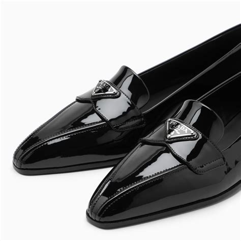 prada patent leather driving loafers|prada pointy toe loafers.